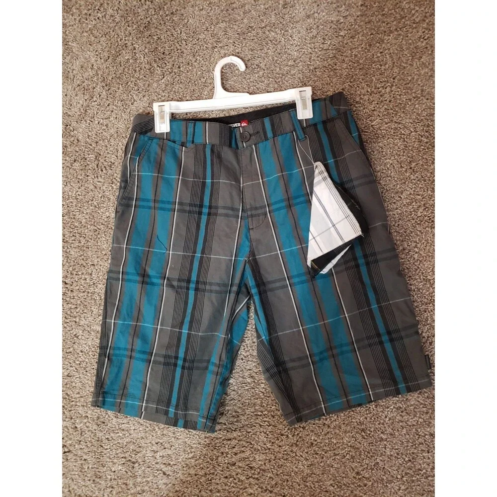 Rare sample item Quicksilver Men's 32 Walking Beach (Turquoise & Charcoal) NEW
